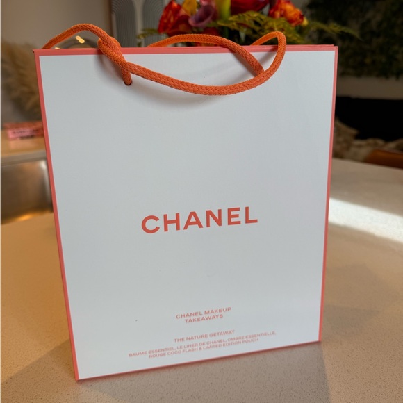 Coral Chanel Beauty Pouch Clutch Crossbody - Picture 2 of 4